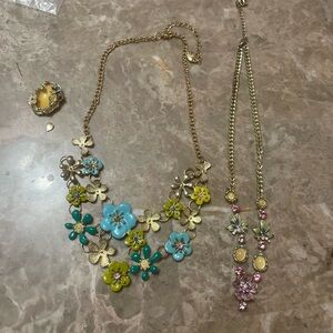 Betsey Johnson Floral Necklaces READ